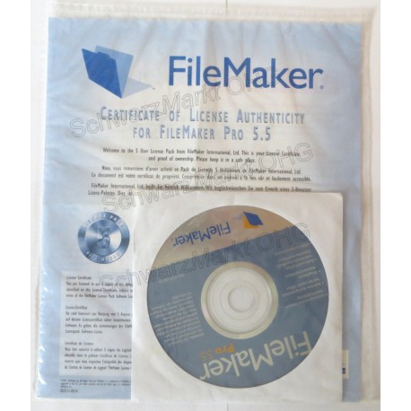 FileMaker Pro 5.5 Vollversion 5er-Lizenzpaket